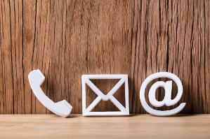 Telephon, E-Mail und Post Icons  (refer to: Press office)